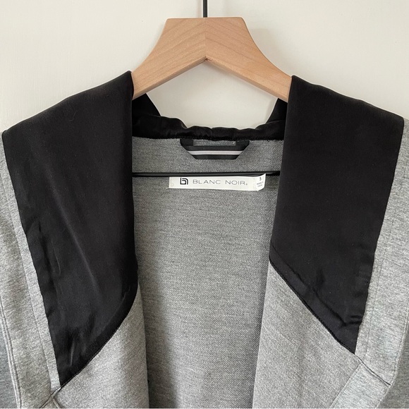 ✨NWT✨ BLANC NOIR Traveler Hooded Wrap Jacket in Heather Grey Black Sz Small - Picture 7 of 16